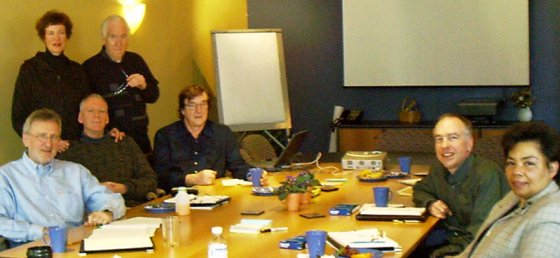 Founding Toronto Group 2003 including Paul Tremlett, Anne Stephen, Herb Koplowitz, Ken Shepard, Don Fowke, Ron Capelle, Charlotte Bygrave, & John Bryan, photographer