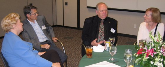 Nancy Lee, Glenn Mehltretter, Terry Siegel, and Fran Marshall at First National Bank of Omaha