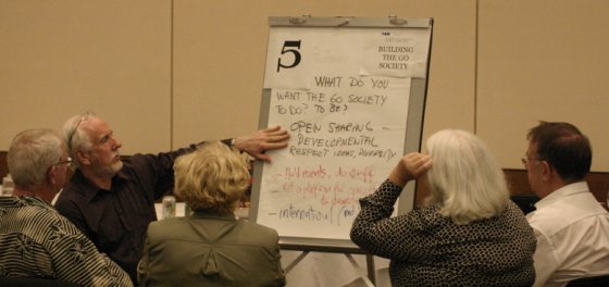 Ken Shepard, scribing in action planning session